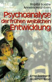 Cover of: Psychoanalyse der frühen weiblichen Entwicklung