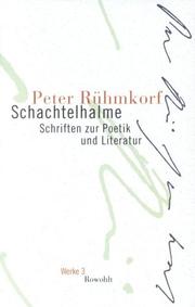 Cover of: Schachtelhalme by Peter Rühmkorf