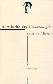 Cover of: Gesamtausgabe: Texte Und Briefe