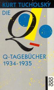 Cover of: Die Q-Tagebucher 1934-35