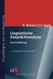 Cover of: Linguistische Gesprächsanalyse: eine Einführung