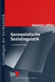 Cover of: Germanistische Soziolinguistik. by Heinrich Löffler