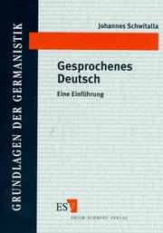 Cover of: Gesprochenes Deutsch: eine Einführung