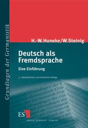 Cover of: Deutsch als Fremdsprache. Eine Einführung.