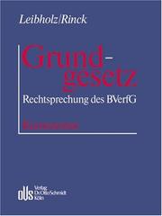 Cover of: Grundgesetz für die Bundesrepublik Deutschland: Kommentar an Hand der Rechtsprechung des Bundesverfassungsgerichts