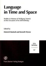 Cover of: Language in time and space by Wolfgang Viereck, Heinrich Ramisch