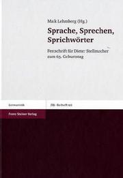 Cover of: Sprache, Sprechen, Sprichwörter by herausgegeben von Maik Lehmberg.