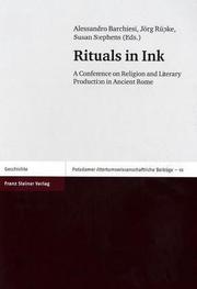 Cover of: Rituals in ink by edited by Alessandro Barchiesi, Jörg Rüpke, and Susan Stephens.