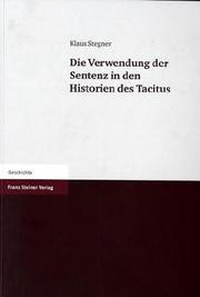 Cover of: Die Verwendung der Sentenz in den Historien des Tacitus