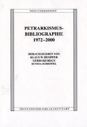 Cover of: Petrarkismus-Bibliographie, 1972-2000