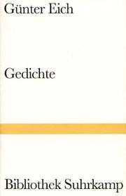 Cover of: Gedichte by Günter Eich