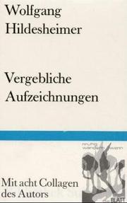 Cover of: Vergebliche Aufzeichnungen