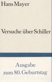 Cover of: Versuche über Schiller