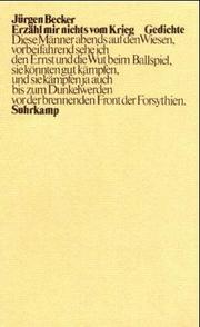 Cover of: Erzähl mir nichts vom Krieg: Gedichte