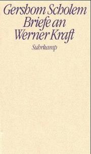 Cover of: Briefe an Werner Kraft by Gershon Scholem