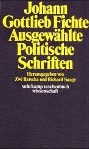 Cover of: Ausgewählte politische Schriften