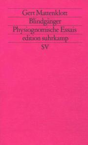 Cover of: Blindgänger: physiognomische Essais