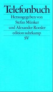 Cover of: Telefonbuch by herausgegeben von Stefan Münker und Alexander Roesler.