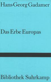 Cover of: Das Erbe Europas: Beiträge