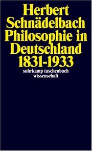 Cover of: Philosophie in Deutschland, 1831-1933