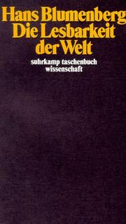 Cover of: Die Lesbarkeit der Welt.