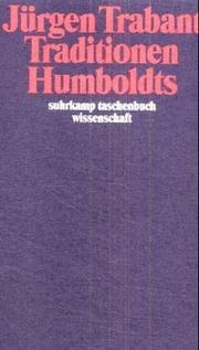 Cover of: Traditionen Humboldts by Jürgen Trabant