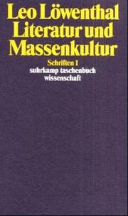 Cover of: Literatur und Massenkultur by Leo Lowenthal