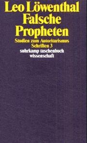 Cover of: Falsche Propheten by Leo Lowenthal