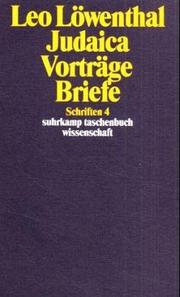 Cover of: Judaica, Vorträge, Briefe