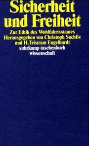 Cover of: Sicherheit und Freiheit: zur Ethik des Wohlfahrtsstaates