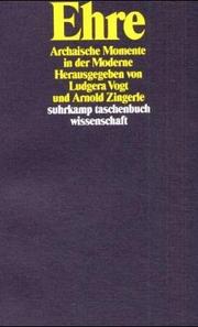 Cover of: Ehre: archaische Momente in der Moderne