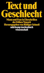 Cover of: Text und Geschlecht by herausgegeben von Rüdiger Schnell.