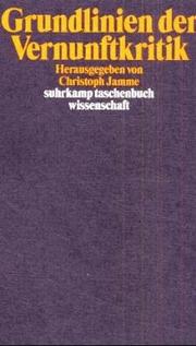 Cover of: Grundlinien der Vernunftkritik
