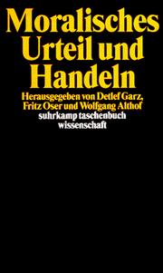 Cover of: Moralisches Urteil und Handeln