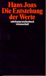 Cover of: Die Entstehung der Werte.