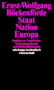 Cover of: Staat, Nation, Europa.