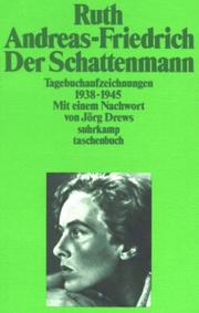 Der Schattenmann by Ruth Andreas-Friedrich