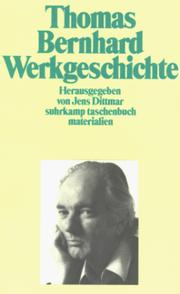 Cover of: Thomas Bernhard: Werkgeschichte