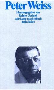 Cover of: Peter Weiss by herausgegeben von Rainer Gerlach.