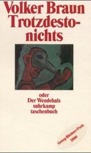 Cover of: Trotzdestonichts, oder, Der Wendehals