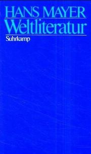 Cover of: Weltliteratur by Hans Mayer