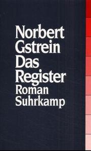 Cover of: Das Register by Norbert Gstrein