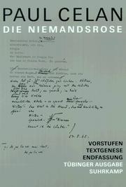 Cover of: Die Niemandsrose by Paul Celan