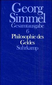 Cover of: Philosophie des Geldes by Georg Simmel