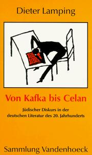 Cover of: Von Kafka bis Celan: jüdischer Diskurs in der deutschen Literatur des 20. Jahrhunderts
