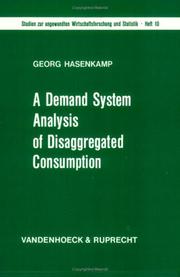 Cover of: A demand system analysis of disaggregated consumption