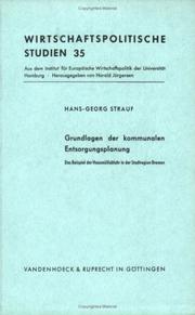 Cover of: Grundlagen der kommunalen Entsorgungsplanung: das Beispiel der Hausmüllabfuhr in der Stadtregion Bremen