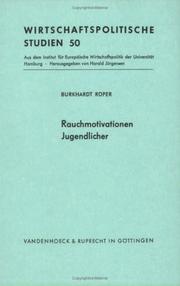 Cover of: Rauchmotivationen Jugendlicher by Burkhardt Röper