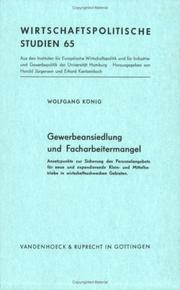 Cover of: Gewerbeansiedlung und Facharbeitermangel: Ansatzpunkte zur Sicherung des Personalangebots für neue und expandierende Klein- und Mittelbetriebe in wirtschaftsschwachen Gebieten