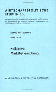 Cover of: Kollektive Marktbeherrschung by Erhard Kantzenbach